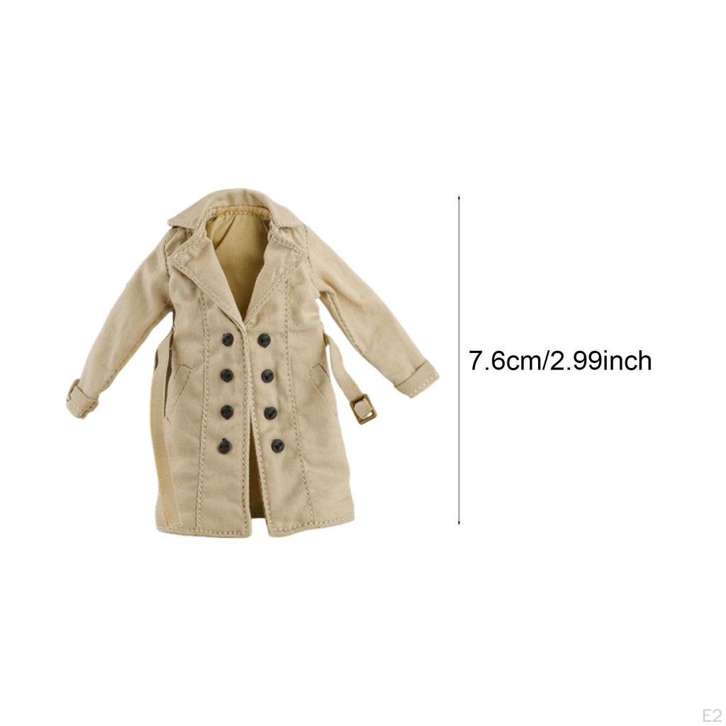 1/12 Scale Coats Costume Compatible Multifunctional Toy Dress up for 6 inch Fashion Portable Stylish