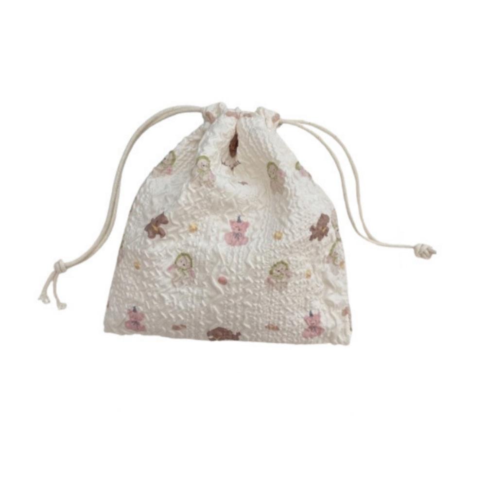 Small Cute Cartoon Drawstring Makeup & Travel Cloth Bag