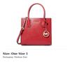 Michael Kors Mercer Litchi Grain Leather Tote Bag, Shopping Bag, Handbag, Shoulder Bag, Crossbody Bag Medium Women's 35S1GM9M2L-BRIGHT RED