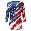Long Sleeve Shirts for Women Womens Long Sleeve Tops Long Sleeve Tops for Women Womens Long Sleeve T Shirts Butterfly Print Flag V Neck