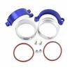 For Intake Throttle Intercooler  Pipe 2"/2.5"/3" 4" Od Exhaust V-band Clamp W Flange System Assenbly Anodized Clamp