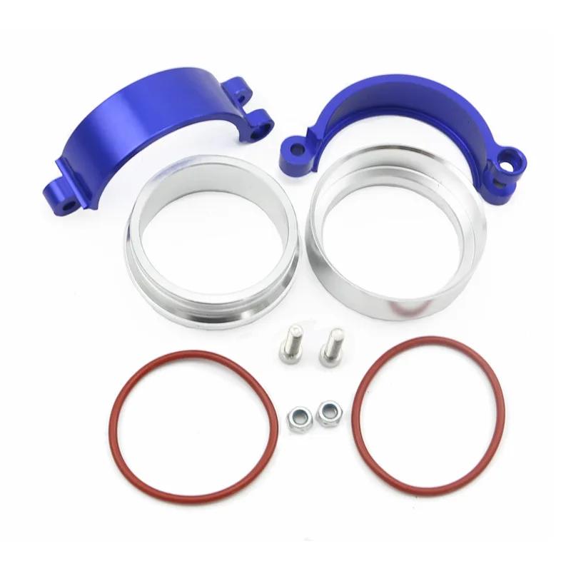 For Intake Throttle Intercooler  Pipe 2"/2.5"/3" 4" Od Exhaust V-band Clamp W Flange System Assenbly Anodized Clamp