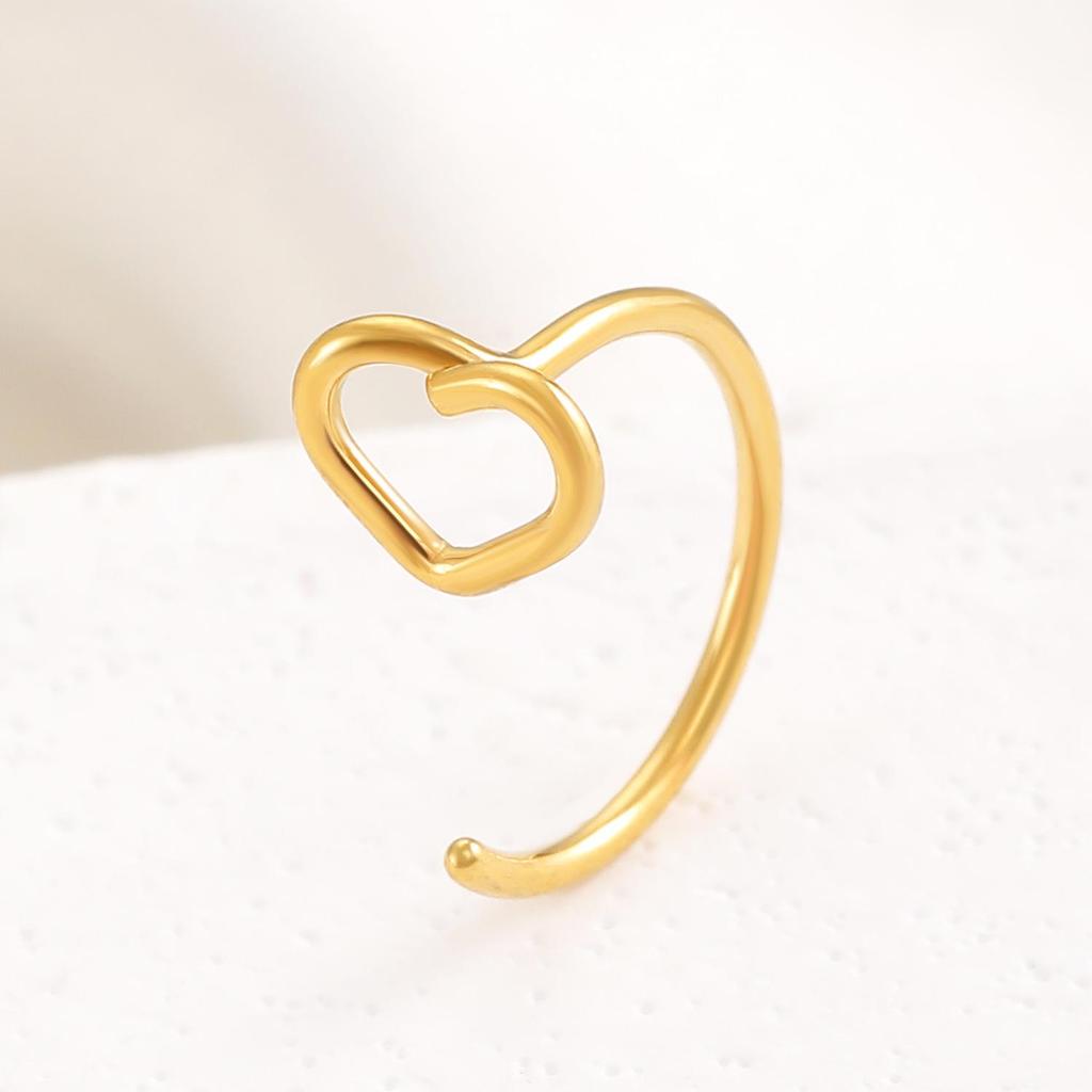 Edelstahl Herz Nasenstecker Piercing Schmuck für Männer und Frauen