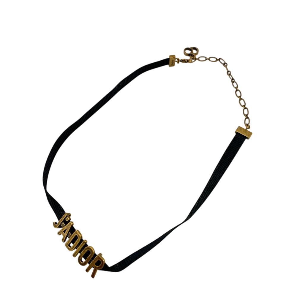 Dior Gold Plated Jadior Choker Black Gold Plated Used