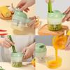 4 In1 Multifunctional Electric Vegetable Cutter Slicer Garlic Mud Masher Garlic Chopper Cutting Pressing Mixer Food Slice