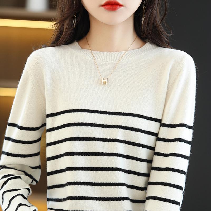 Dámský kašmírový svetr Qinghe kašmír 30% kašmír 70% vlna podzimní a zimní kašmírový svetr měkký a teplý