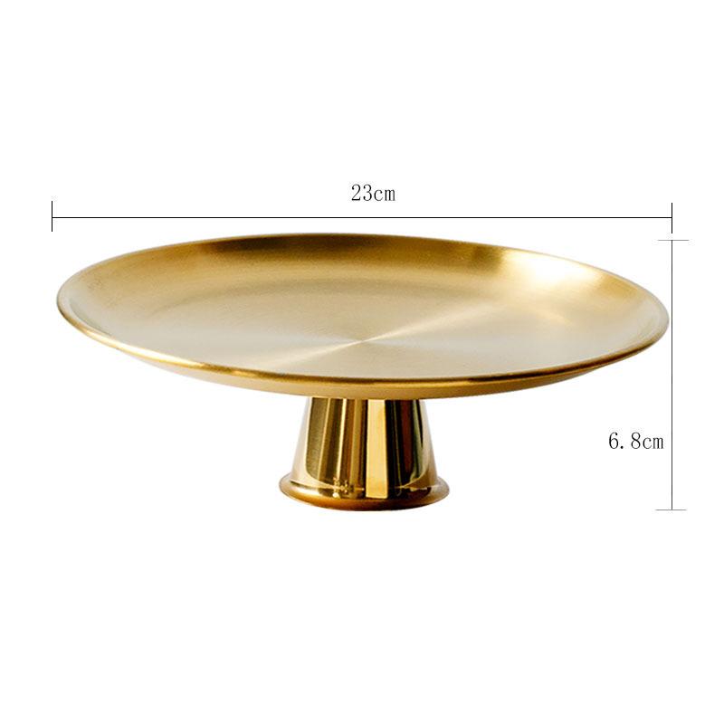 Circular Mirror Stainless Steel Fruit Tray, Snack and Candy Tray, Living Room Coffee Table Storage Tray, Accessory Accessories