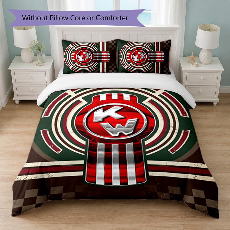 Kenworth Print 3Pcs Bedding Set Duvet Cover With Two Pillowcases Soft Bed Linen For Household Bedroom