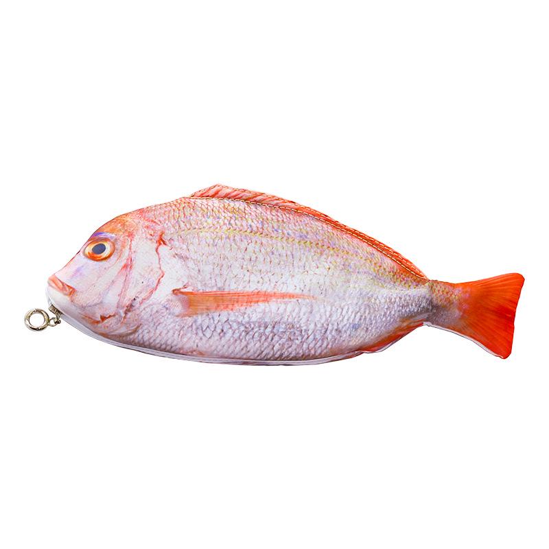 

Korean Creative Fish Pencil Case for Kids - Simulated Live Fish Design for Primary Students In Stock