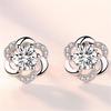 New 925 Sterling Silver Earrings 5A Zircon For Women Exquisite Student Girlfriend Jewelry Accessories Wedding Fashion Gift
