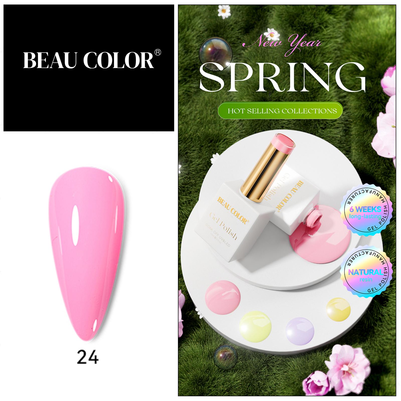 

BEAU COLOR 15 мл Весенняя тема 24 цвета гель-лак для ногтей набор стойкий замачиваемый гель для дизайна ногтей полуперманентный УФ/LED гель-лак
