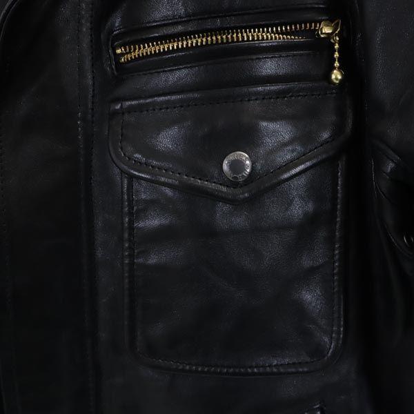 AVIREX Sheepskin leather jacket M Black series Sheepskin Men's Used