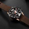 CURREN Luxury Brand Watches for Man Casual Clock with Chronograph Luminous Hands Leather Straps Wristwatches Male