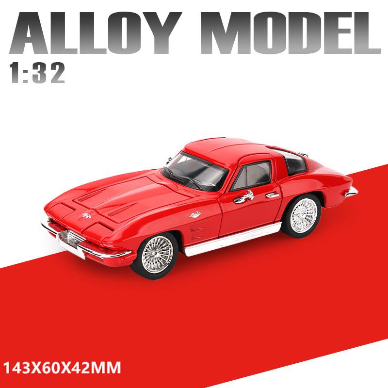 1:32 Scale C8 ZR1X C2 Model Toy Car Metal Diecast Doors Opened Supercar Rear Wheel Pull Back Models Toys Exquisite Gifts