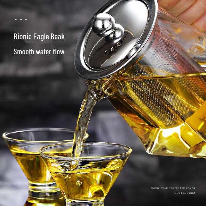 Shangqi Square Glass Teapot with Steel Filter