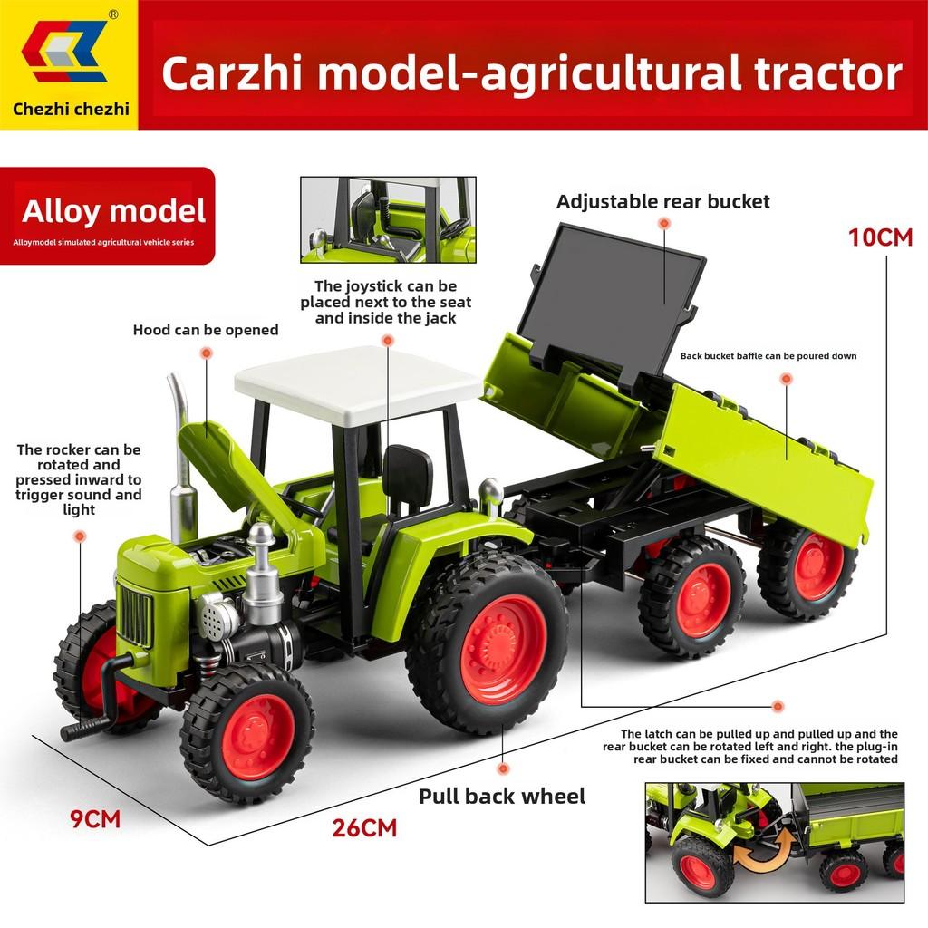 Retro Classic Agricultural Tractor Model With Sound And Light Function Toy Kid
