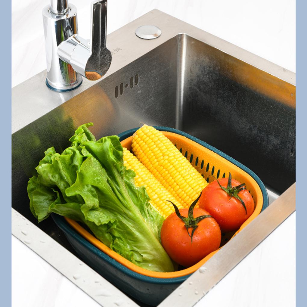 6X Drain Basket Washing Basin Storage Rack On Wheels Large Capacity Convenience Household Accessories Home Supplies