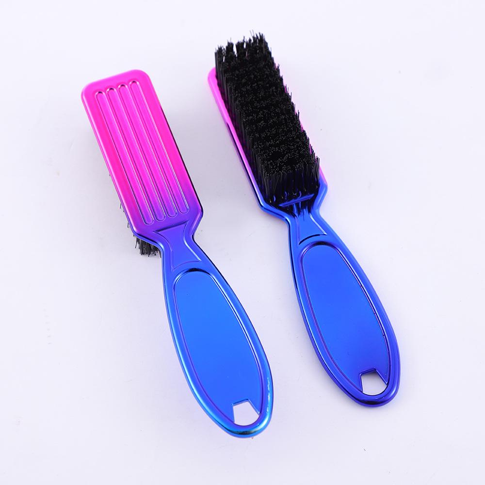 Dual-Tone Iridescent Gradient Beard & Hair Brush with Electroplated Fiber Bristles