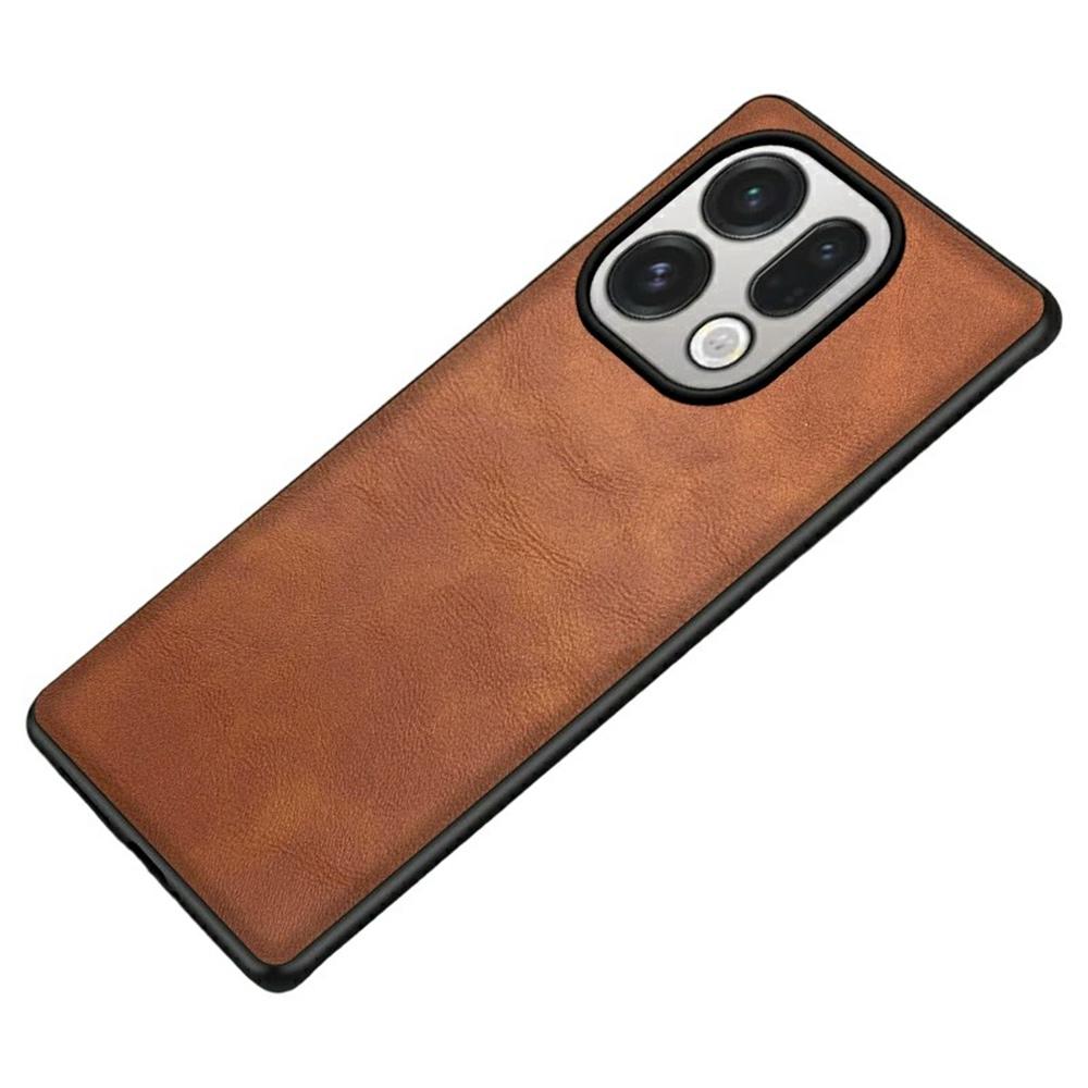 For Oppo Find X9 5G Case Retro Leather Coated PC + TPU Phone Cover