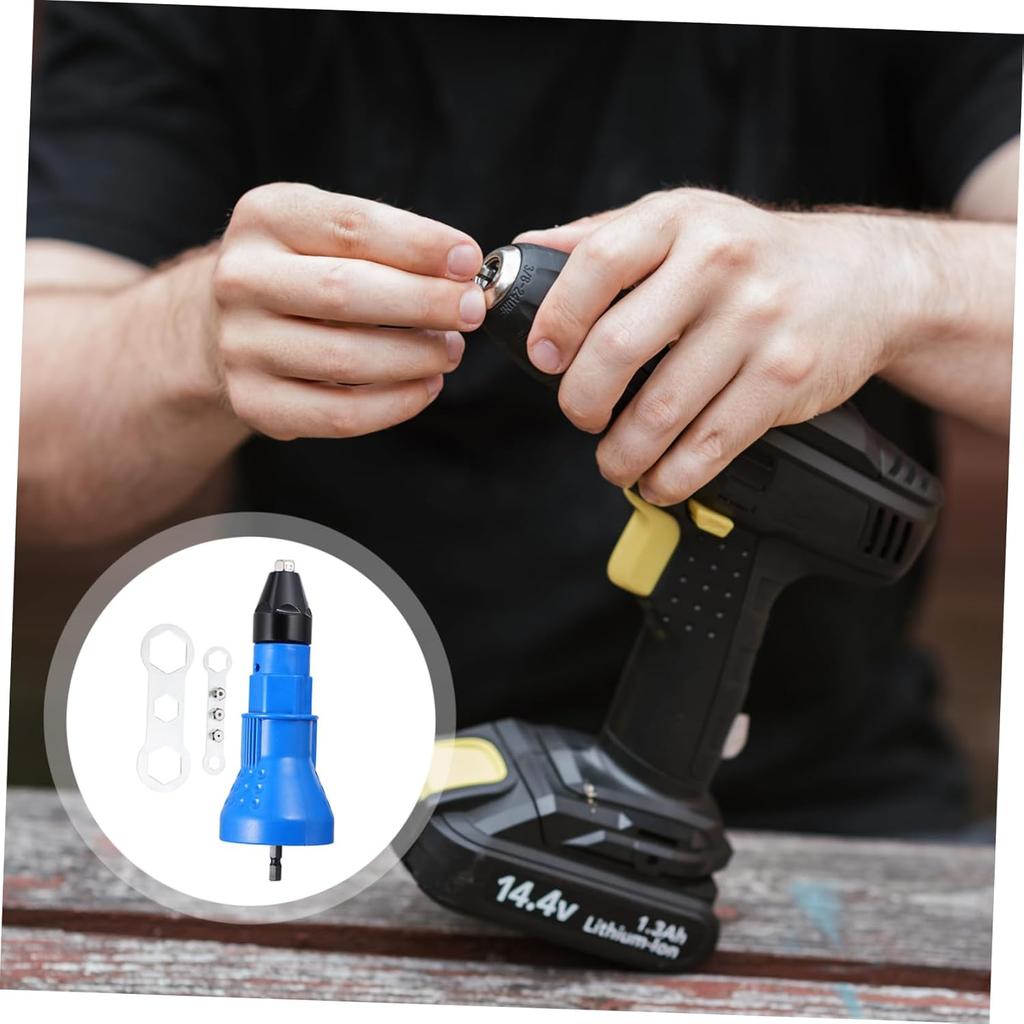GLEAVI 1 Set Pull Rivet Tool Adapter Rivet Connector riveting Rivet Rivet Adapter for Drill Rivet abs Electric Drill Tool kit Iron Electric Rivet