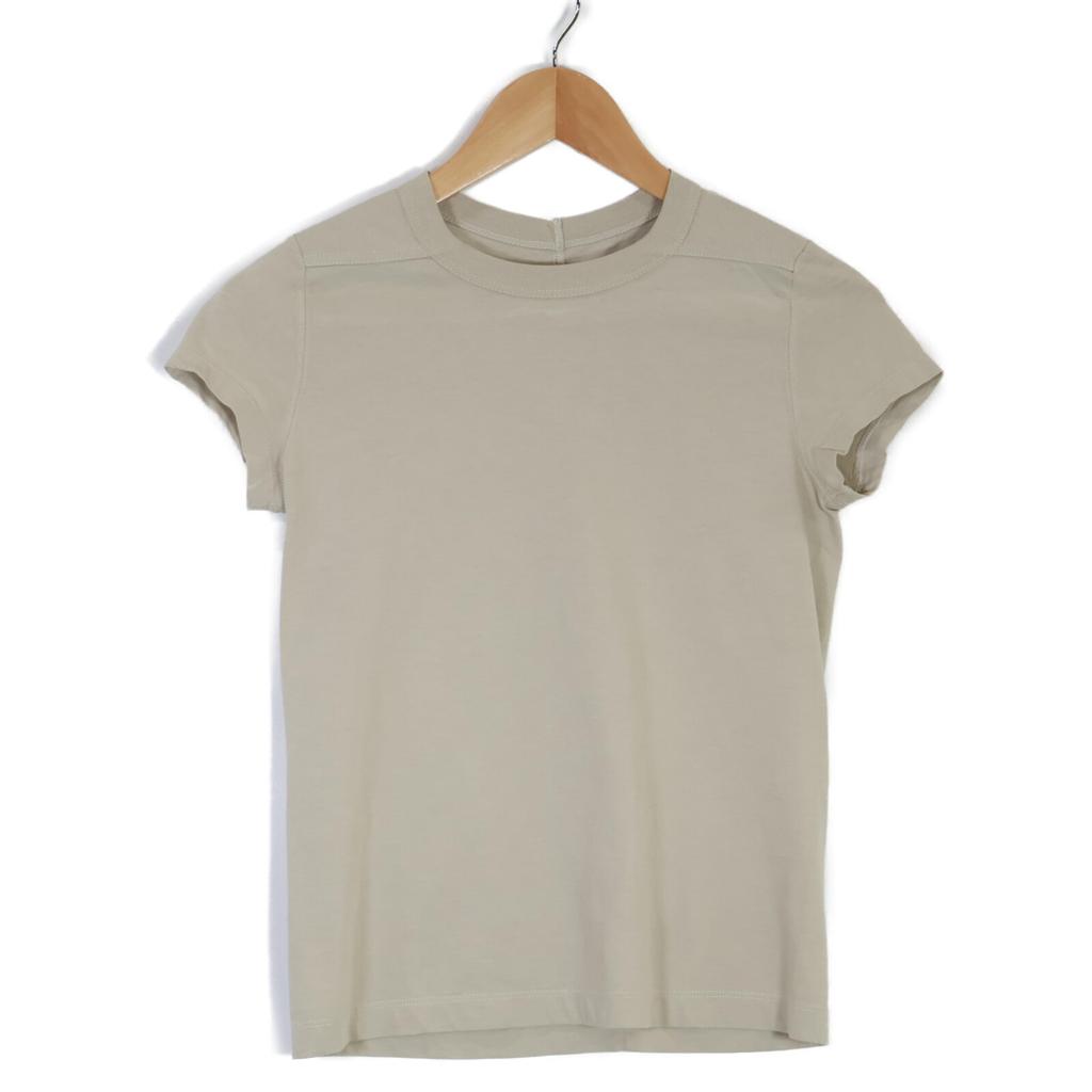 Rick Owens Cropped Level T-shirt RP01C5235-JA tops 38 beigeUsed