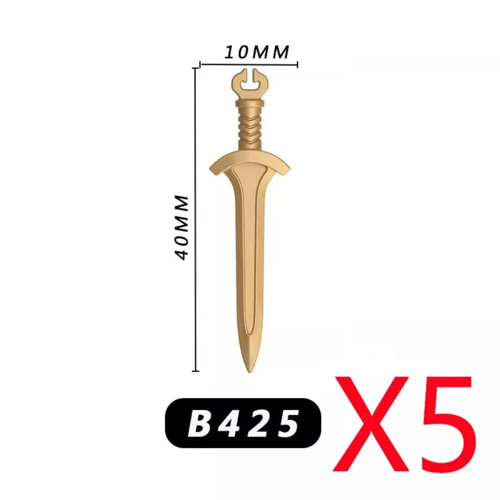 MOC Building Blocks Medieval Military Solider Figures Knights Weapons Accessories Helmet Sword Spear Bow Axe Mini Bricks Toys