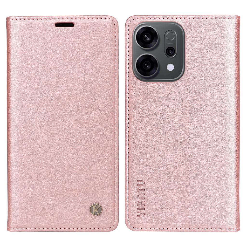 For Oppo Reno14 5G (China)/Oppo Reno14 F 5G/Oppo Reno14 5G (Global) Phone Cases YIKATU Magnetic Closure PU Leather Mobile Cover