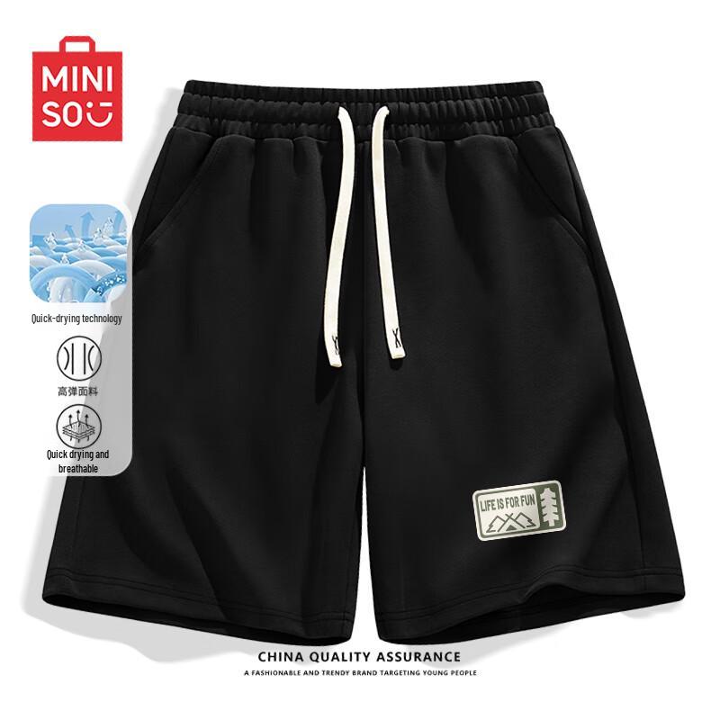 MINISO Men s Quick-Dry 5A Antibacterial Loose Fit Summer Sport Shorts M