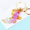 Goldfish Keychain Handmade Natural Resin Fish Pendant Keyring Bag Car Key Accessories Whimsical Office Decor