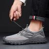 Herren Wanderschuhe Schwarz Grau Autofahrerschuhe Freizeit zum Hineinschlüpfen Sommer Netz Outdoor Wanderschuhe Übergröße 45 46 47