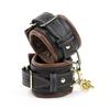 Sports Fitness Training Kit: Padded Ankle Strap & Reinforced Wrist Cuffs Set Made of PU Leather for Leg and Arm Restraints