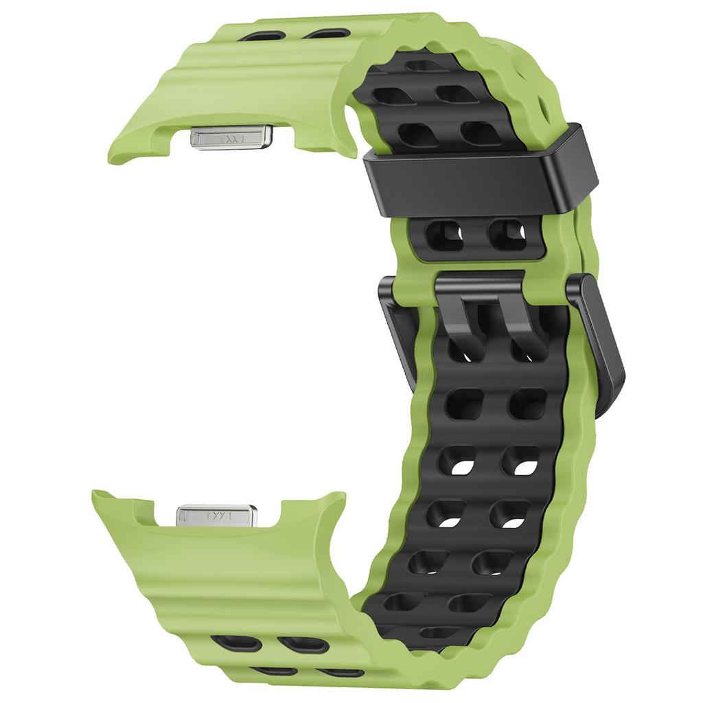 Marine Band for Samsung Galaxy Watch 8/8 Classic Ocean Strap Two-tone Silicone Band for Galaxy Watch 8 40 44mm Sport Bracelet