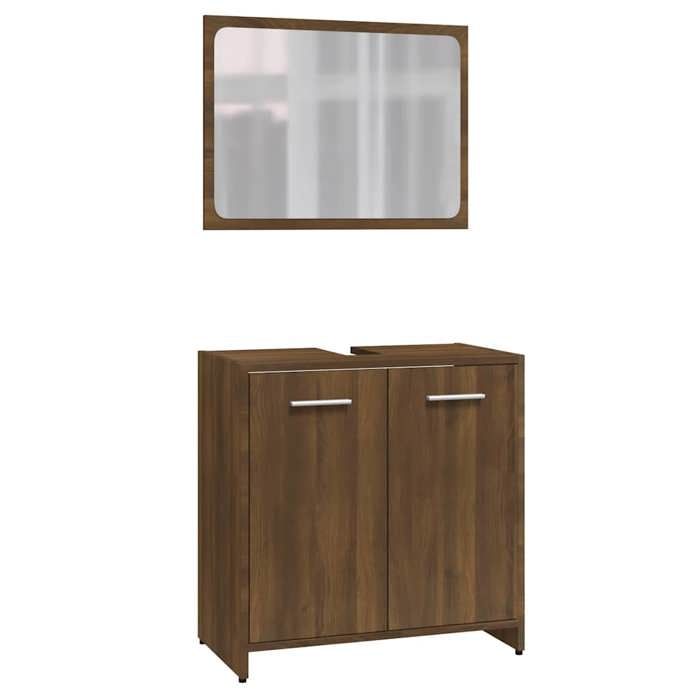 VidaXL Meubles de salle de bain Chêne marron Bois d'ingénierie 815530