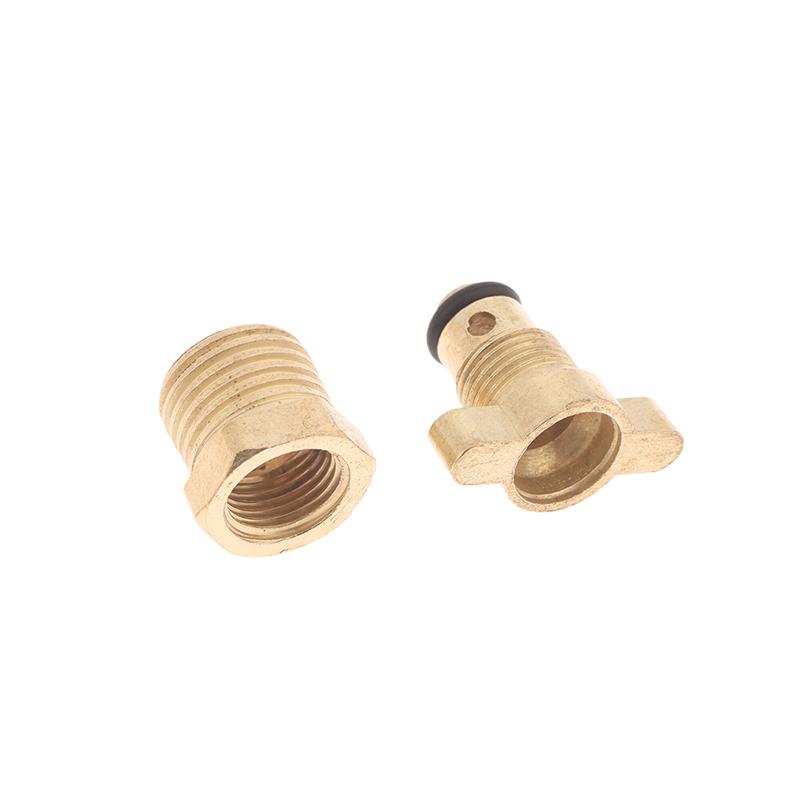 3Pcs 1/4 Brass Air Compressor Drain Screw Air Compressor Drain Valve Replacement Set Fits For Screw Compressors Tools