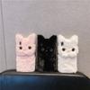 3D Cute Cartoon Cat Furry Plush Phone Case For iPhone 17 Air 15 14 13 12 mini 11 16 Pro Max XS XR X 6 7 8 Plus Shockproof Cover