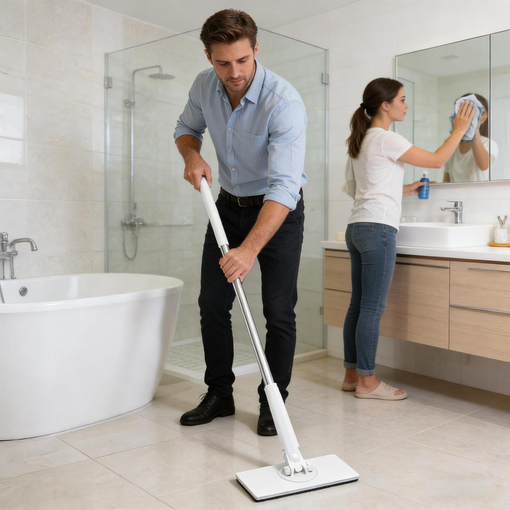 Hands-Free Small Mop Wet and Dry Use 360 Rotation Dust Remover Paper Towel Mop Home Cleaning Tools Cleaning Mops