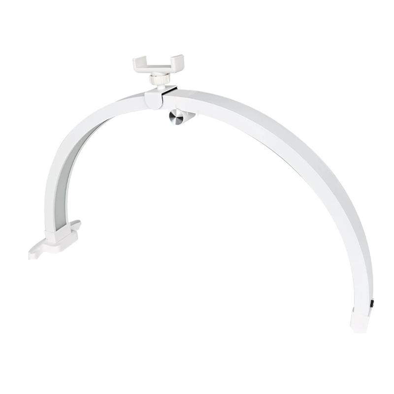 

Good-22Inch Beauty Lamp Fill Light 20W Touch Control Half Moon Foldable Manicure Beauty Light With Phone Clip White EU Plug