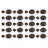 Set da 20 Conchos Decorativi a Forma di Margherita Fibbie Rivetti in Lega di Ottone Simulazione Turchese Bottoni Metallici Vintage Western con Vite Neri