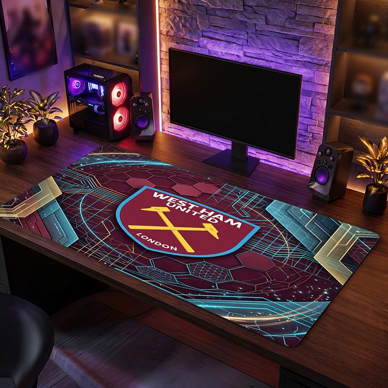 Tappetino per Mouse Grande Stampa West Ham United Football, Tappetino Esteso Antiscivolo per Scrivania da Gioco per Ufficio Casa