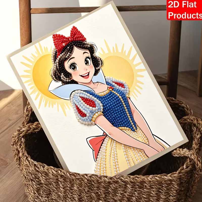 Disney Snow White pearl painting handmade diy pearl art painting simple living room hanging painting decoration