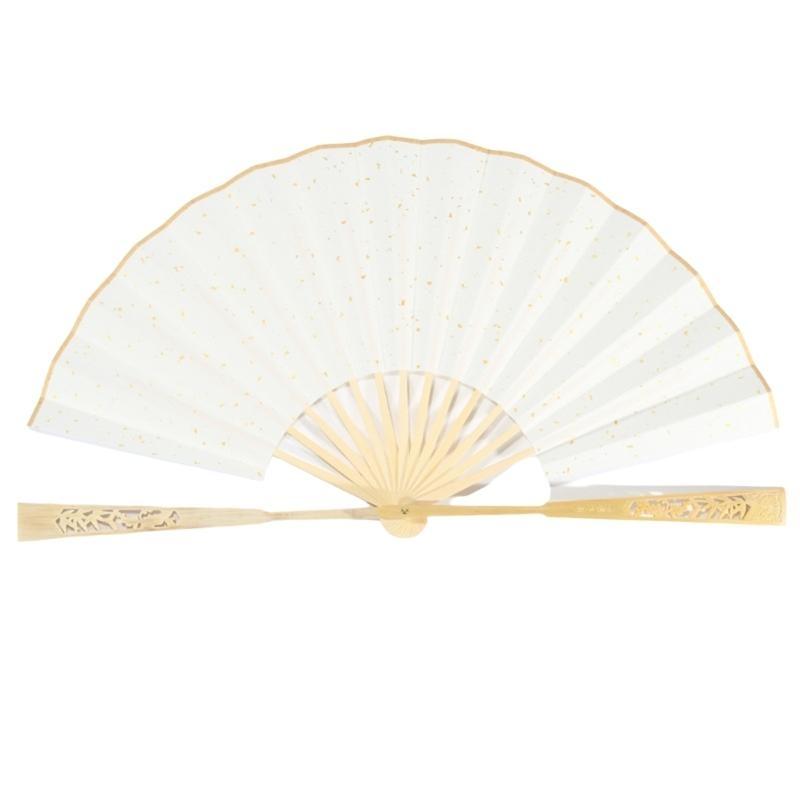  Blank Rice Paper Fan Hangings Fan Decorative Fan Folding Craft Fan Cover Decorative Fan