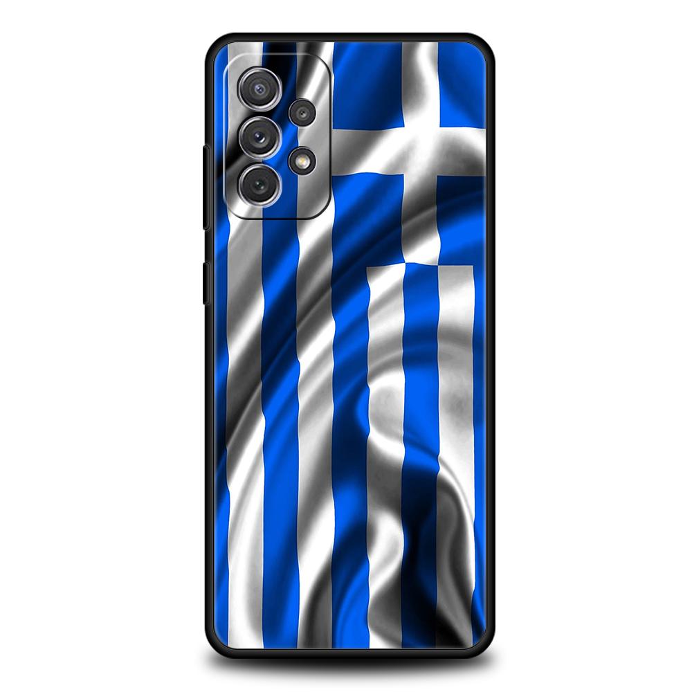 

Phone Case for Samsung Galaxy A55 A35 A15 A14 A25 A54 A51 A71 A72 A73 A32 A52 A52S A41 5G Soft TPU Shell Capas Greece Greek Flag samsung A54