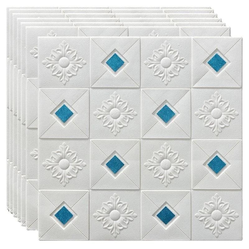 3D Wall Stickers Self-Adhesive Ceiling Decorative Stickers Living Room Bedroom Tv Background Waterproof Wallpaper Room Decor Quality