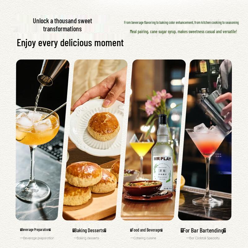 Mr. Play Sucrose Flavor Cocktail Syrup, 700ML