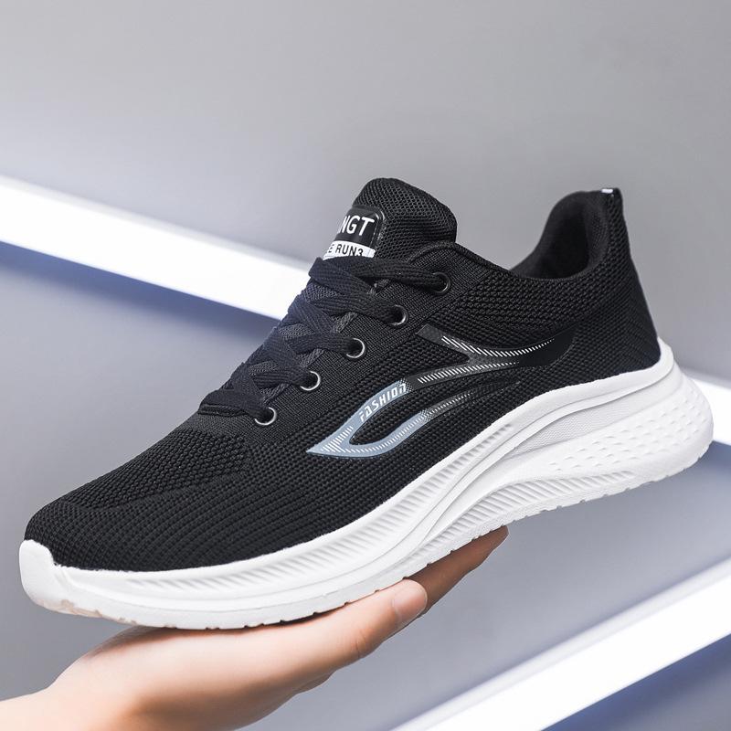 Men's Shoes Spring and Autumn New Simple Single Shoes Versatile Casual Shoes Men's Soft-soled Lightweight Running Shoes Breathable Sports Shoes