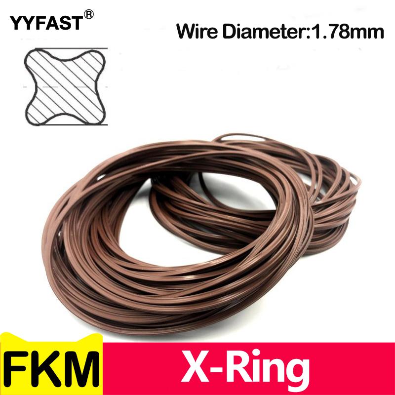 CS 1.78mm,FKM X-Ring,Four Lip Seal Ring,Fluoro Rubber,for Hydraulic Cylinders,Pistons,Piston rods.Inner Diameter2.9-133.07mm 7.65x1.78(5pcs)