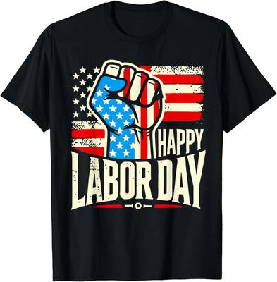 Happy Labor Day Retro American Flag Gift Unisex T-Shirt
