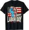 Happy Labor Day Retro American Flag Gift Unisex T-Shirt