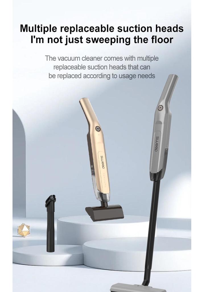 Cordless High-Power Vacuum Cleaner with Strong Suction and Push-Type Design, Portable and Multi-functional for Dust Removal.