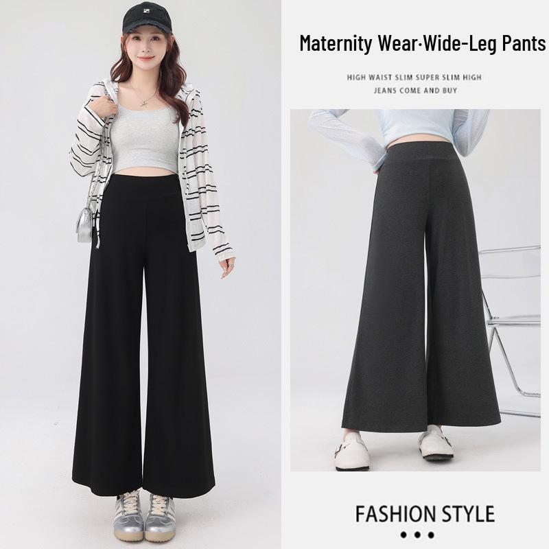 Maternity Spring/Summer Wide-Leg Pants - Non-Constricting, Stylish, Petite Straight-Leg for Pregnancy